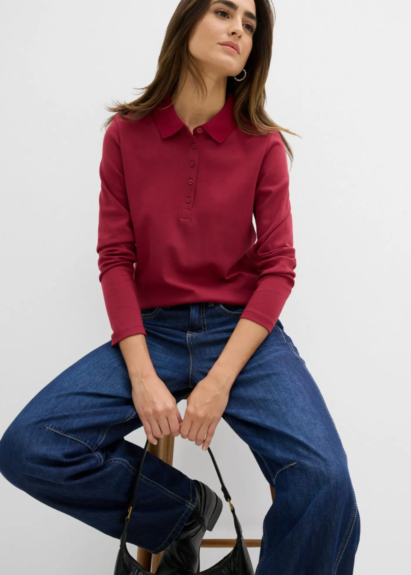 Best Polo de algodón orgánico pesado Mujer Básicos|Camisetas