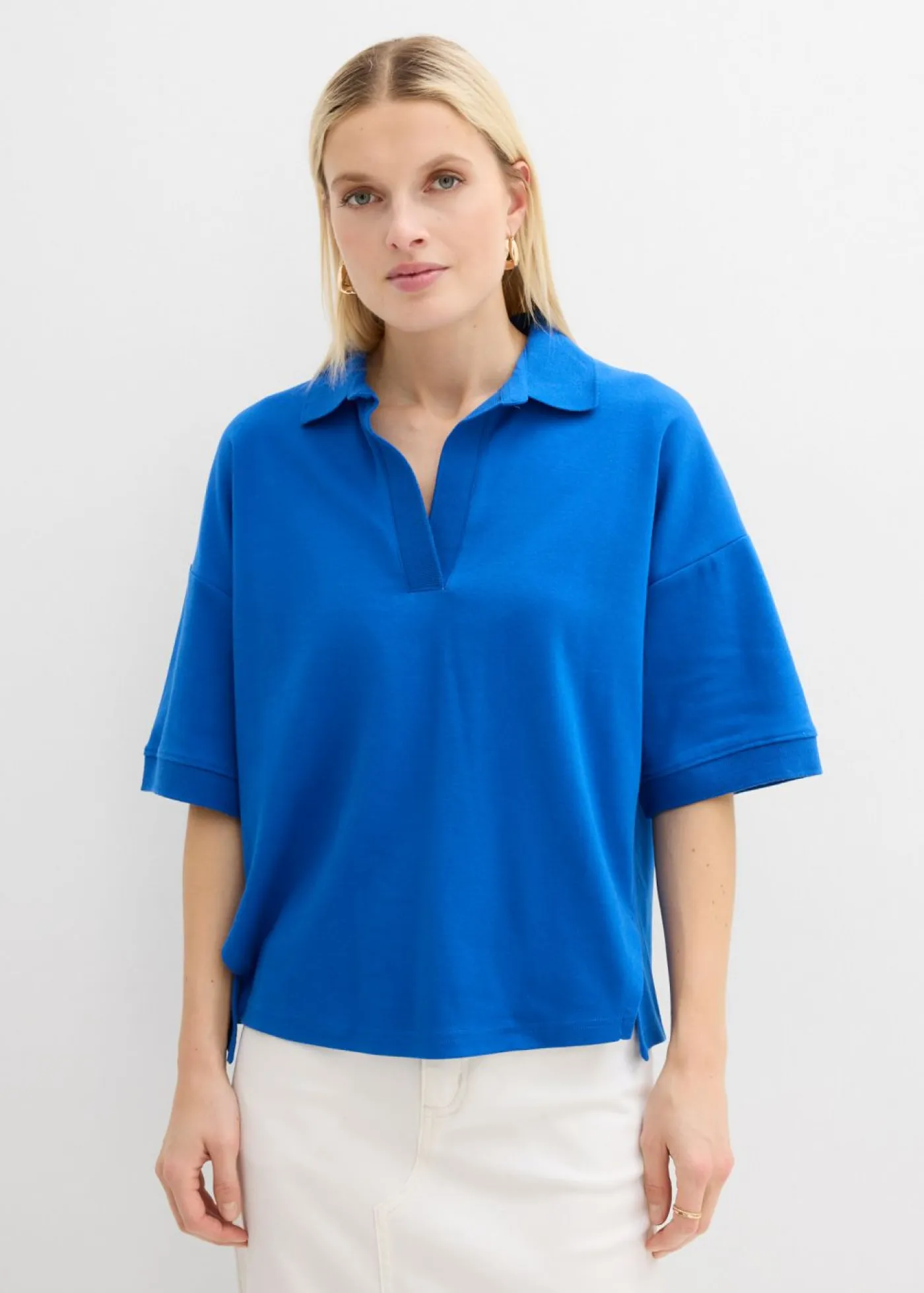 Online Polo de algodón orgánico puro Mujer Esenciales|Camisetas