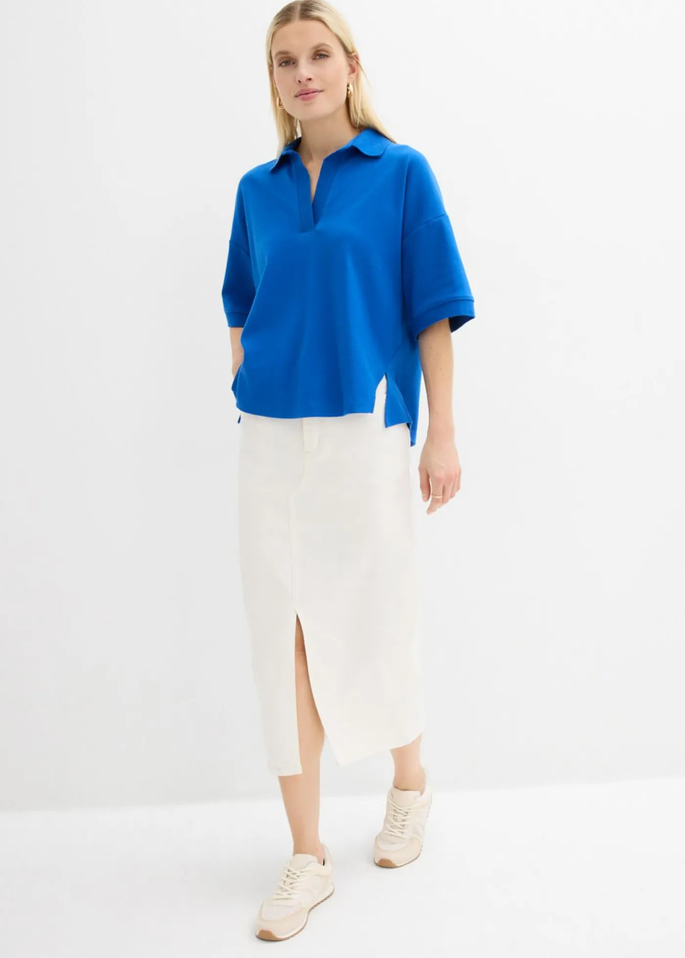 Online Polo de algodón orgánico puro Mujer Esenciales|Camisetas