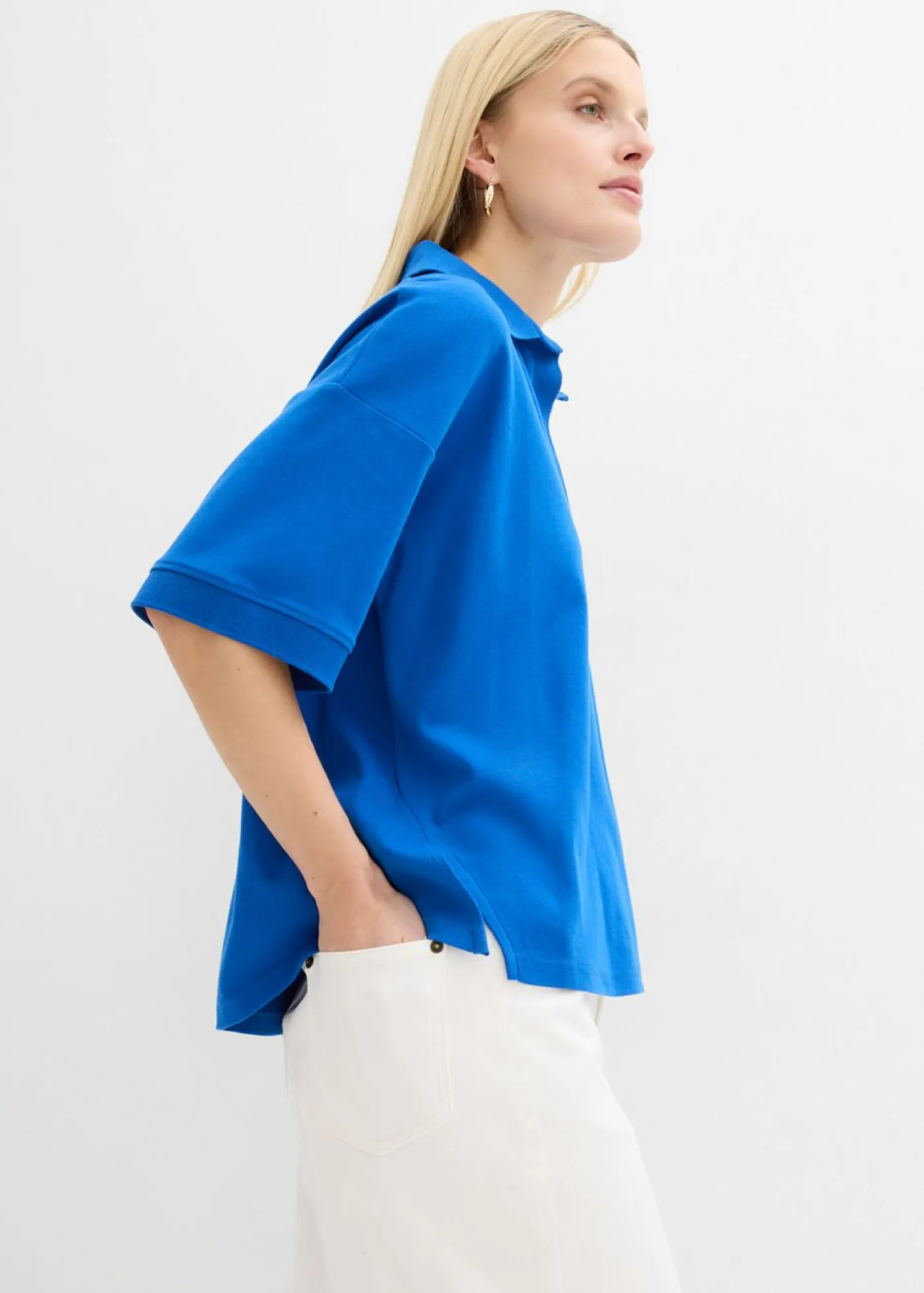 Online Polo de algodón orgánico puro Mujer Esenciales|Camisetas