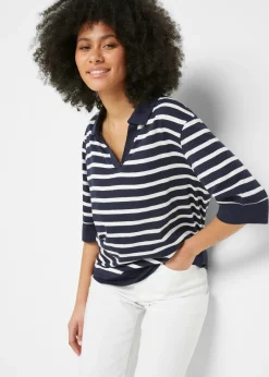 Sale Polo de mezcla de algodón y viscosa Mujer Camisetas