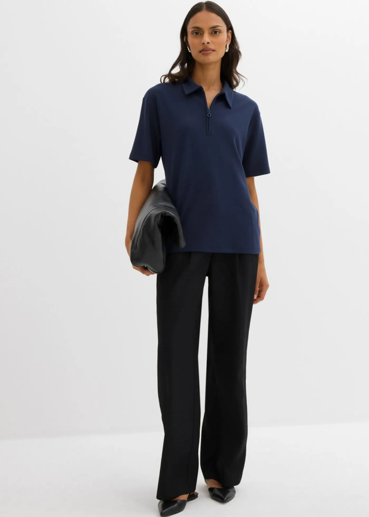 Best Polo de mezcla de viscosa Mujer Esenciales|Camisetas