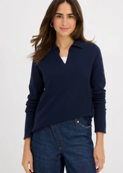 Best Polo de viscosa fina Mujer Básicos|Camisetas
