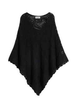 Discount Poncho con aspecto de ganchillo Mujer Ponchos|Jerséis