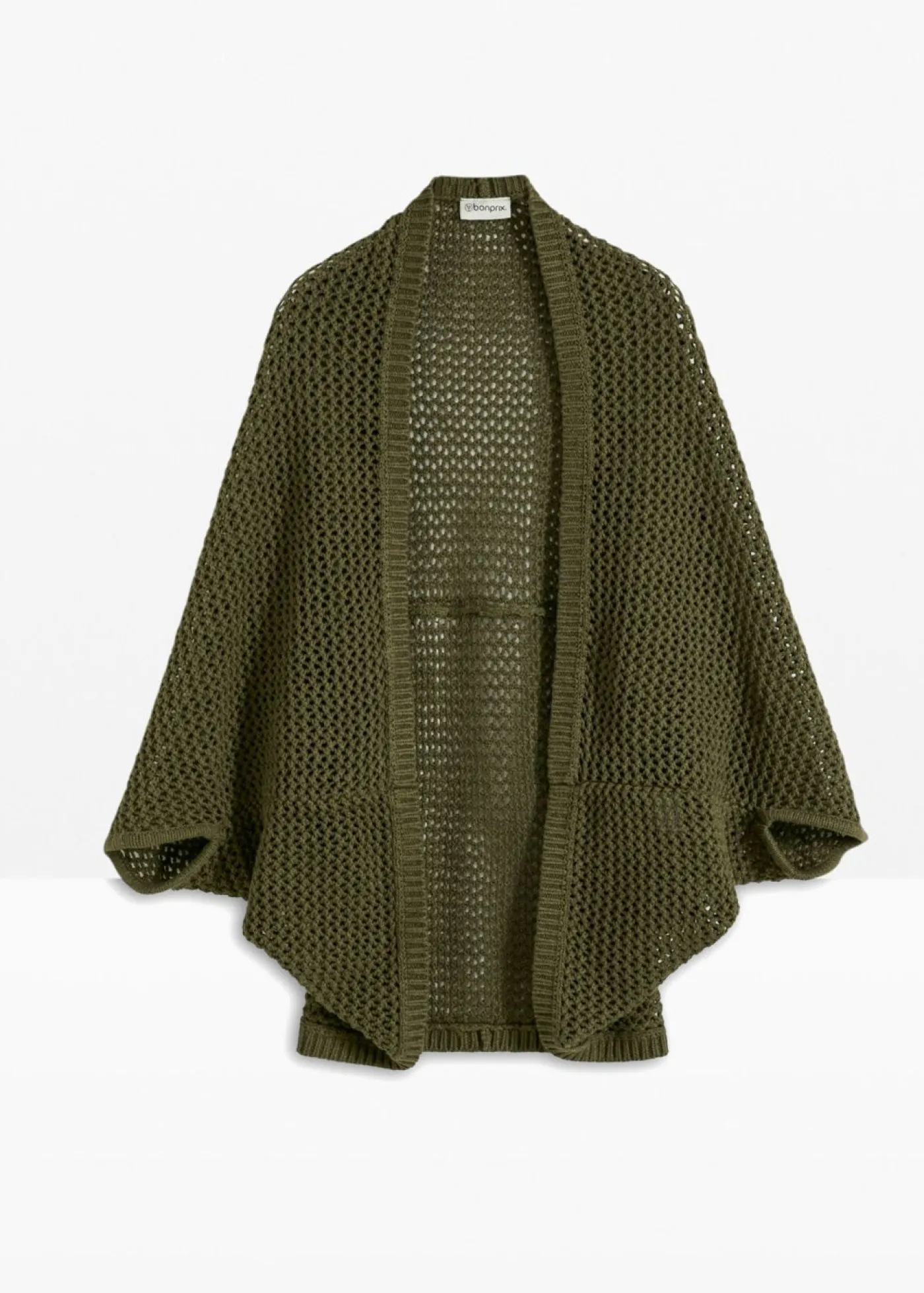 Clearance Poncho de punto de ajour con contenido de lino Mujer Ponchos|Premium