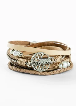 Hot Pulsera cruzada con colgante en forma de árbol de la vida Mujer Joyería