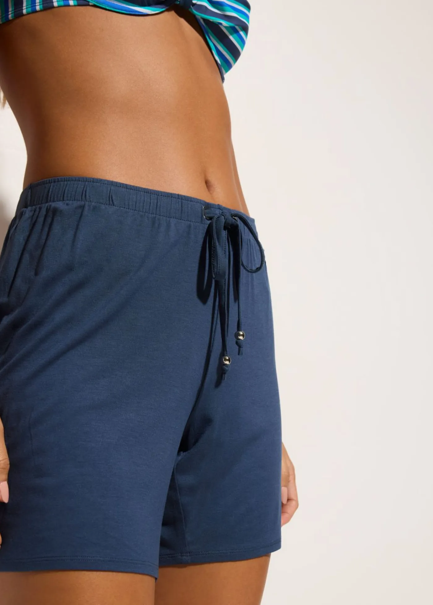 Best Shorts de playa de mezcla de viscosa fluida Mujer Conjuntos De Traje De Baño|Ropa De Baño Cubridora