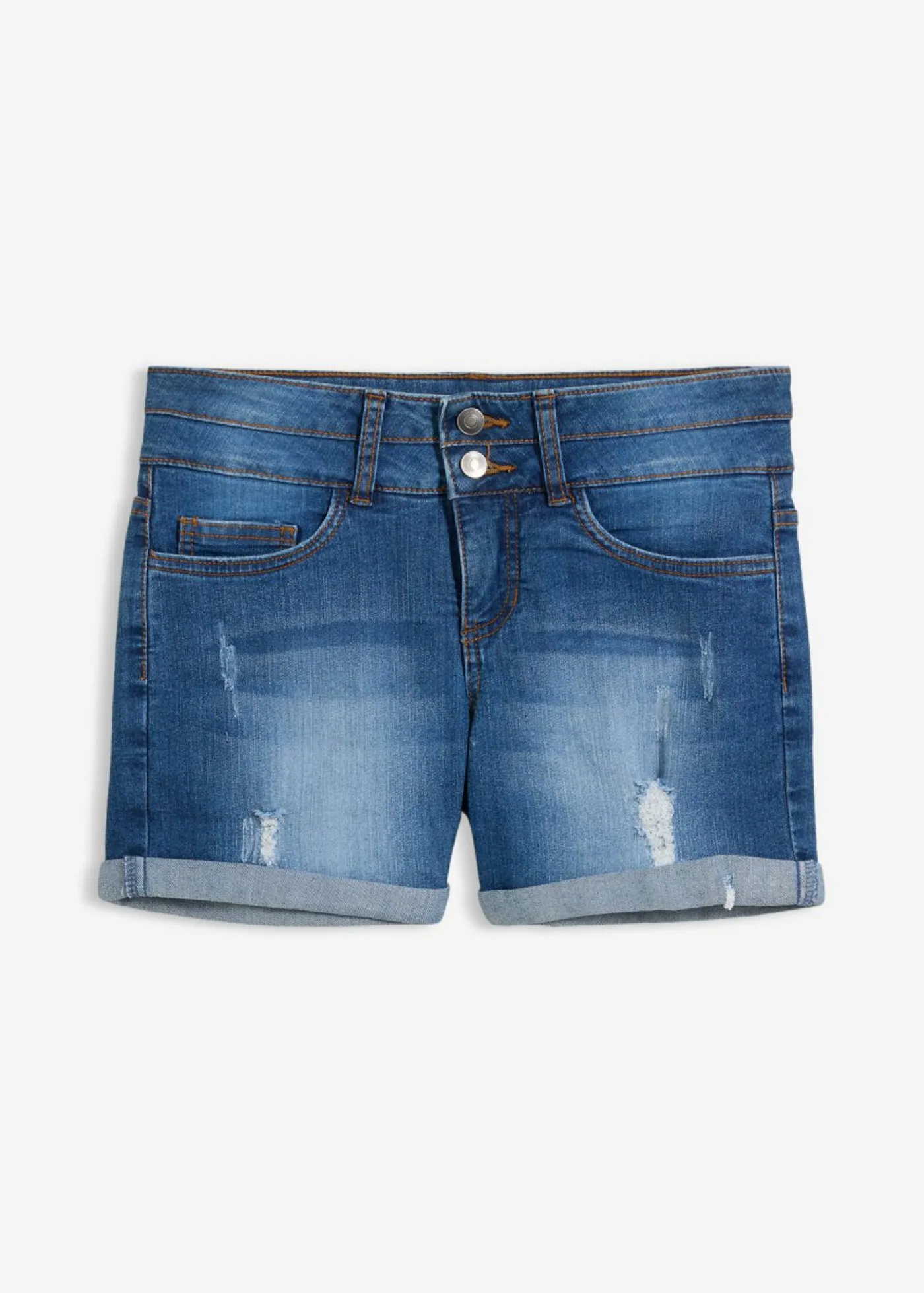 Shorts vaqueros, mid waist Mujer Shorts|Vaqueros