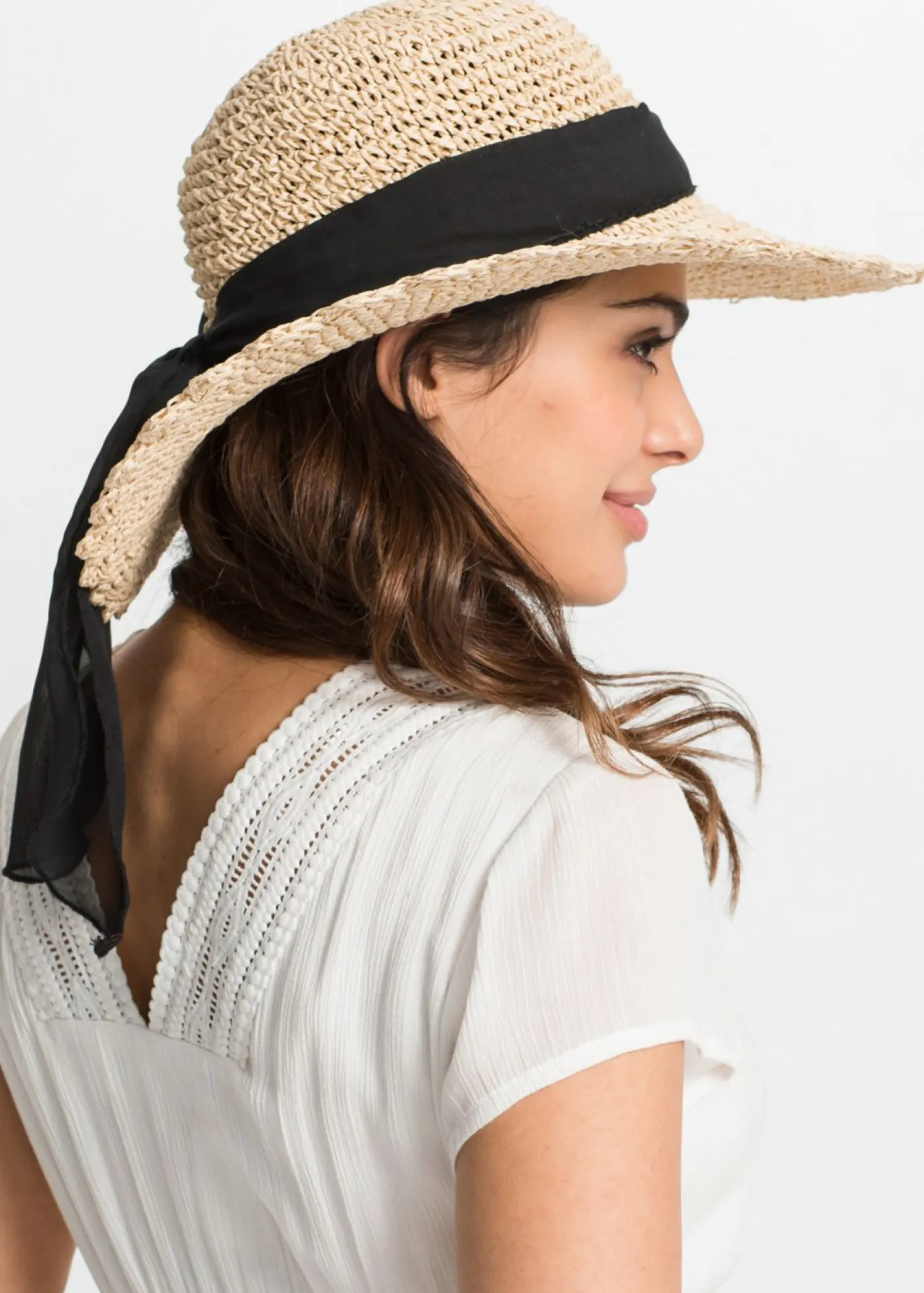 Sale Sombrero de fibra de papel Mujer Gorras Y Sombreros