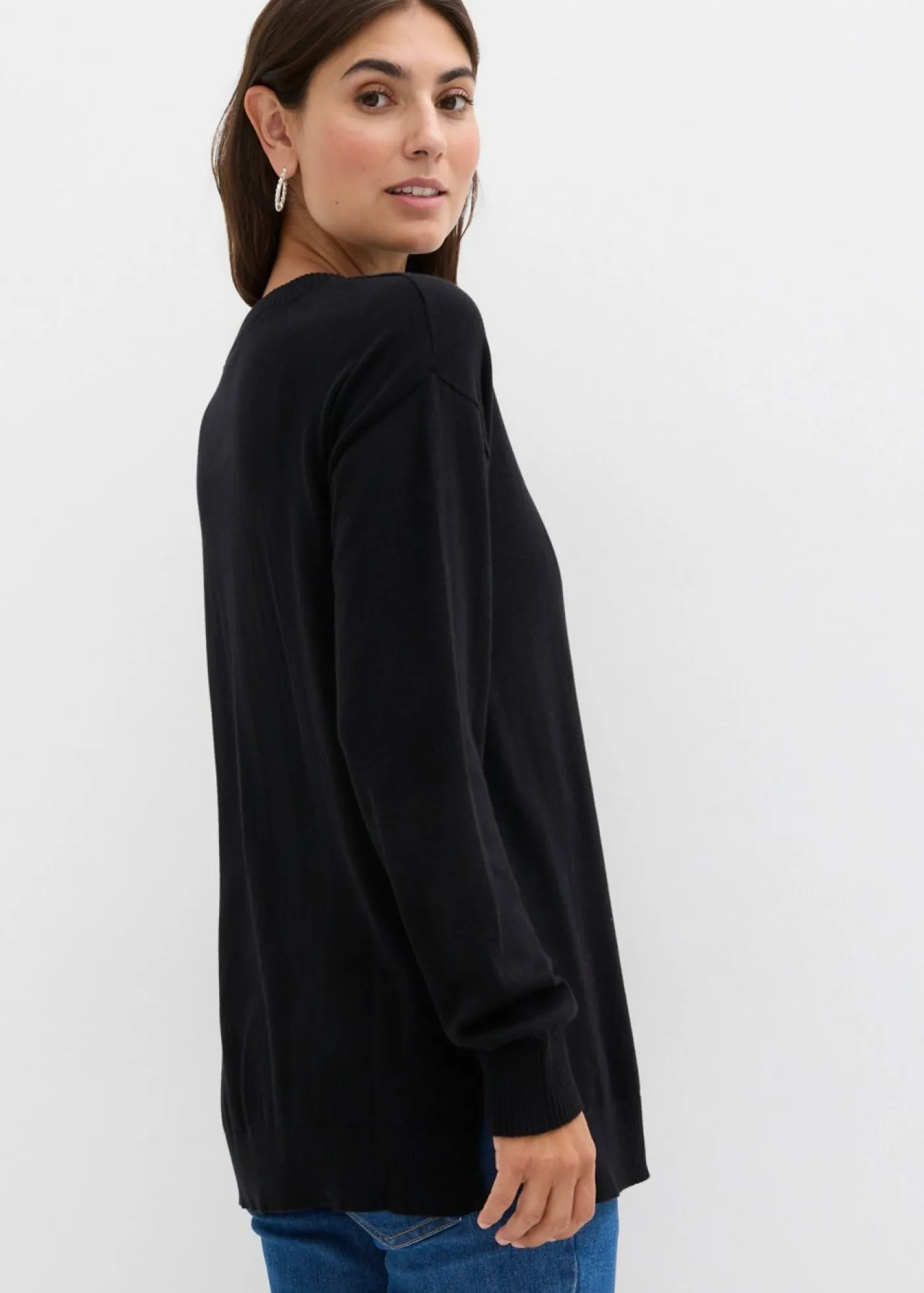 Suave jersey premamá de algodón orgánico con aberturas para la lactancia Mujer Premamá