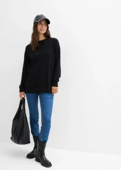 Suave jersey premamá de algodón orgánico con aberturas para la lactancia Mujer Premamá