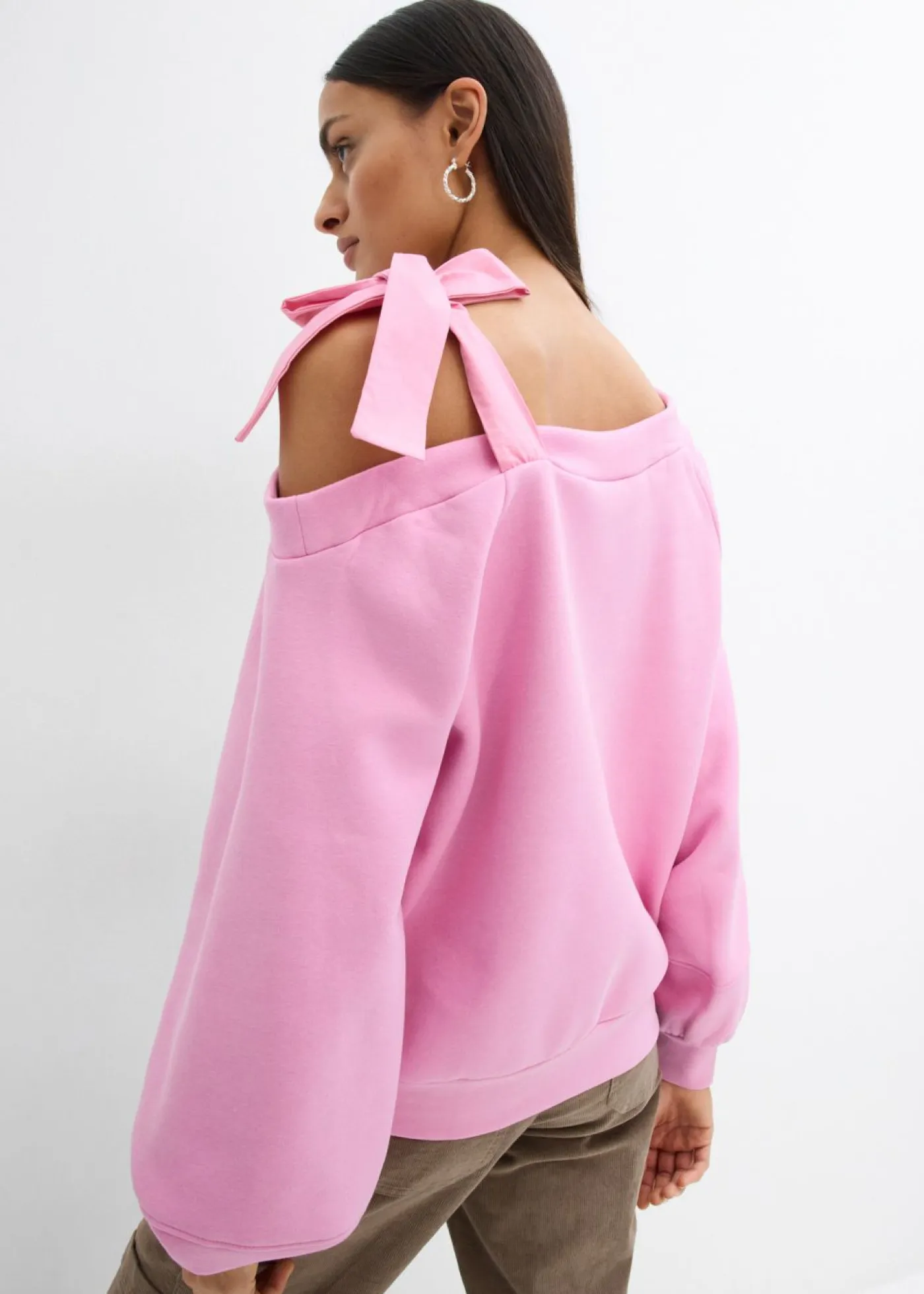 Sale Sudadera ancha con un hombro al descubierto Mujer Ropa Cómoda