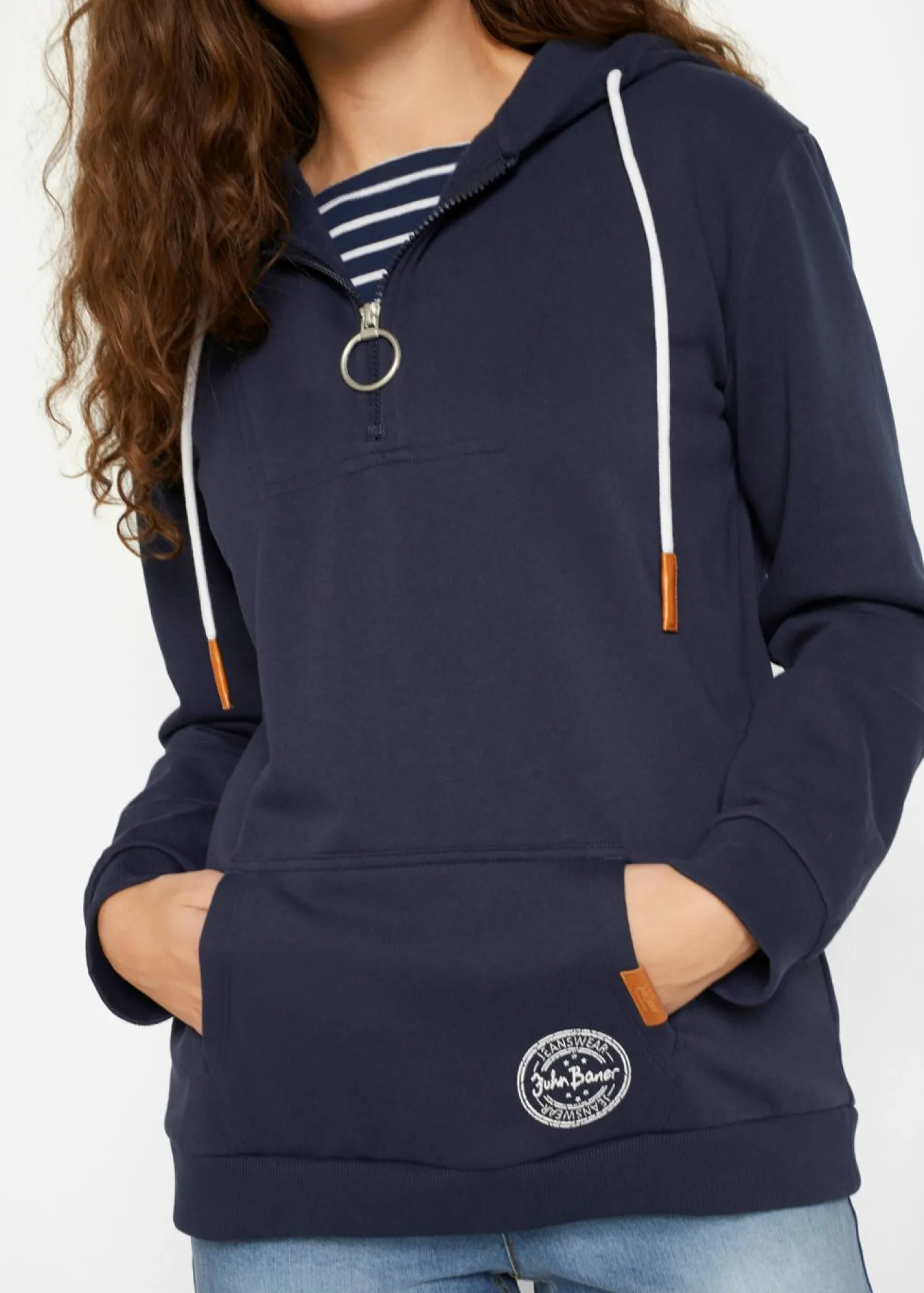 Discount Sudadera con capucha de mezcla de algodón Mujer Ropa Cómoda