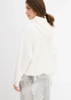 Best Sudadera con capucha de mezcla de viscosa ligeramente brillante Mujer Esenciales|Ropa Cómoda