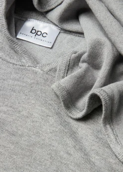 Discount Sudadera con capucha de punto y bolsillo canguro en mezcla de viscosa Mujer Jerséis|Ropa De Punto