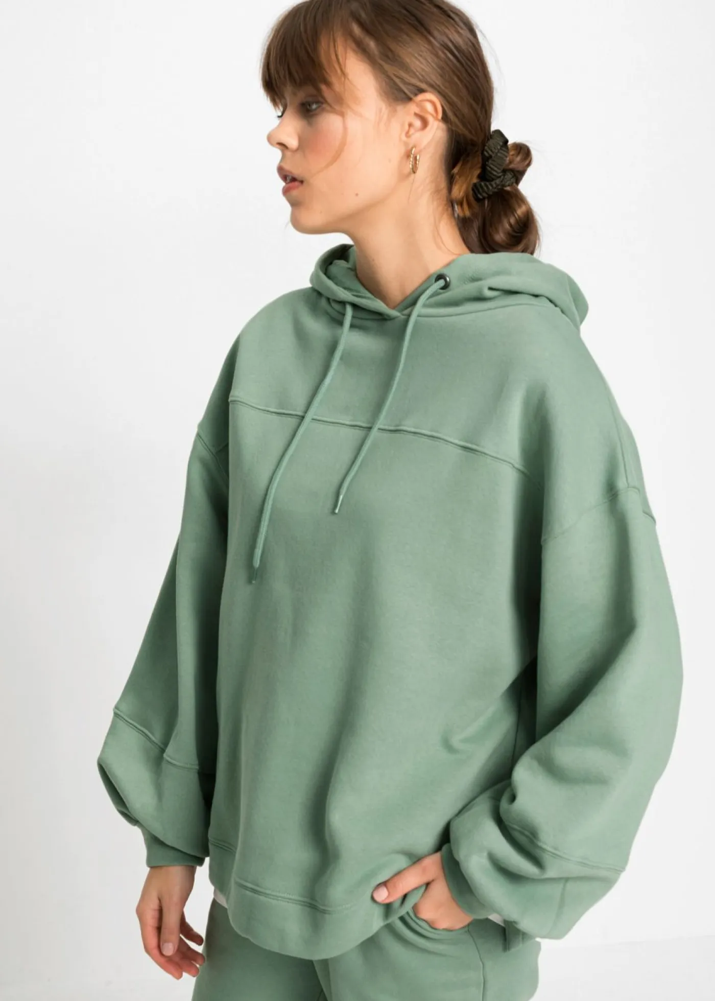 Sudadera con capucha oversize en mezcla de algodón suave Mujer Ropa Cómoda