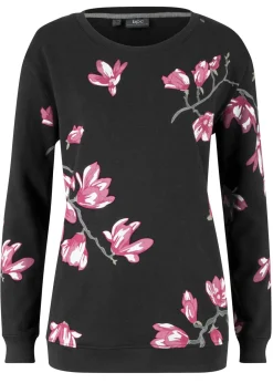 New Sudadera con estampado de flores de corte holgado Mujer Ropa Cómoda
