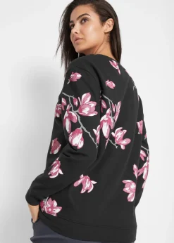New Sudadera con estampado de flores de corte holgado Mujer Ropa Cómoda