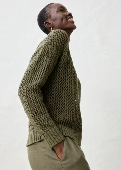 Discount Sudadera de ajour de mezcla de lino ligero Mujer Premium|Jerséis