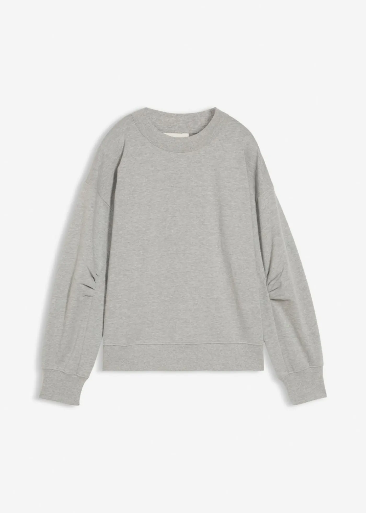 Best Sudadera de algodón orgánico con cuello ancho de canalé Mujer Esenciales|Ropa Cómoda