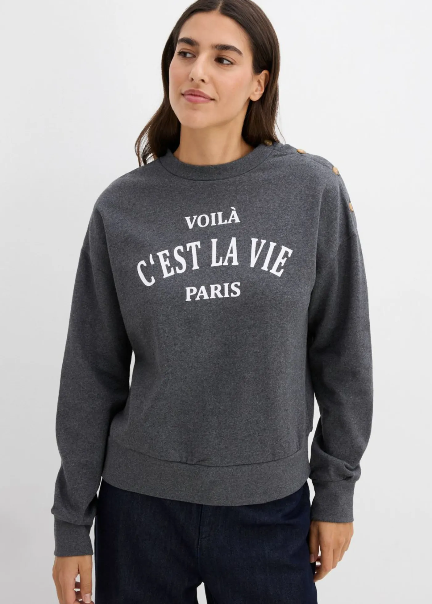 Sudadera de mezcla de algodón Mujer Ropa Cómoda|Novedades