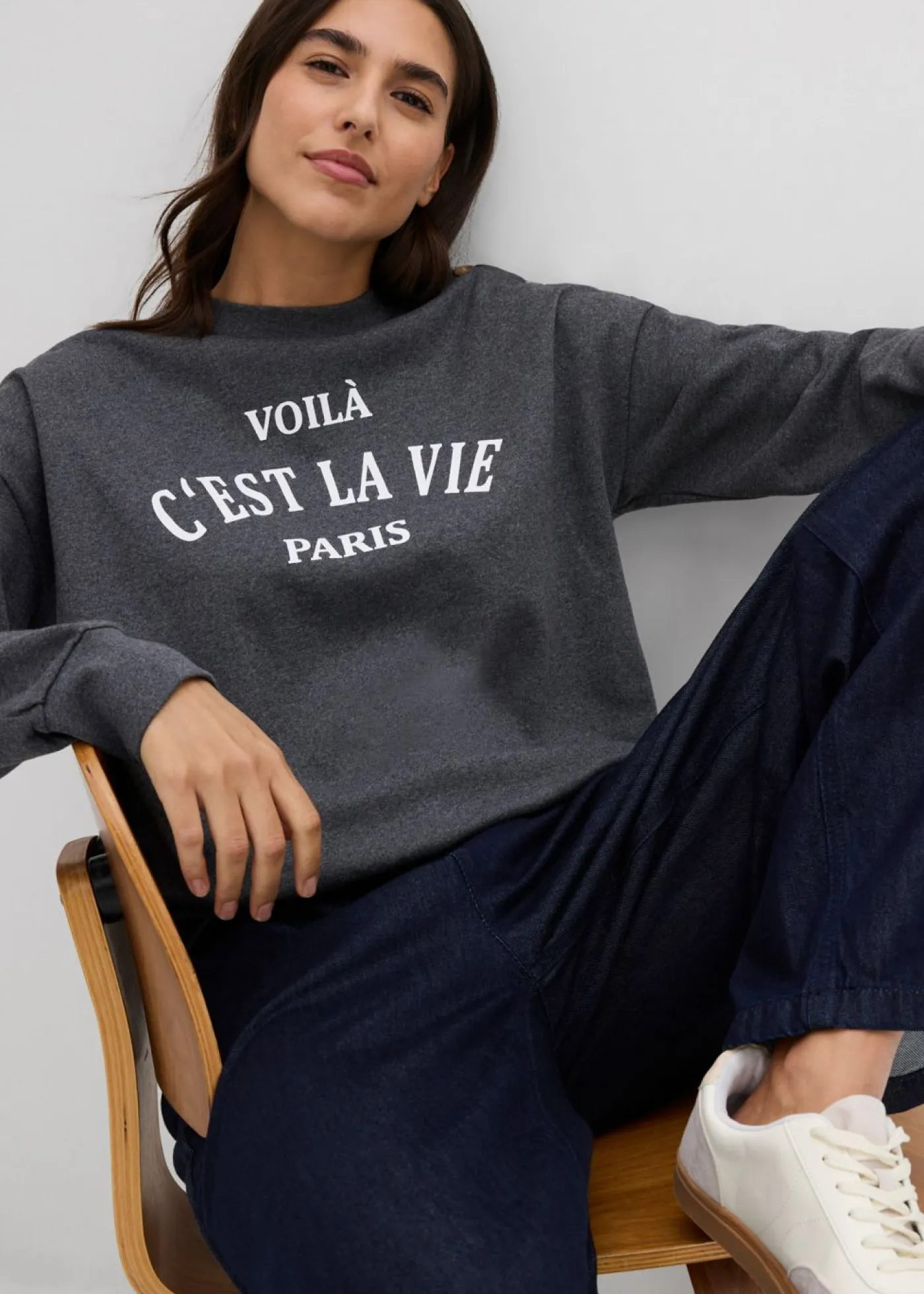 Sudadera de mezcla de algodón Mujer Ropa Cómoda|Novedades