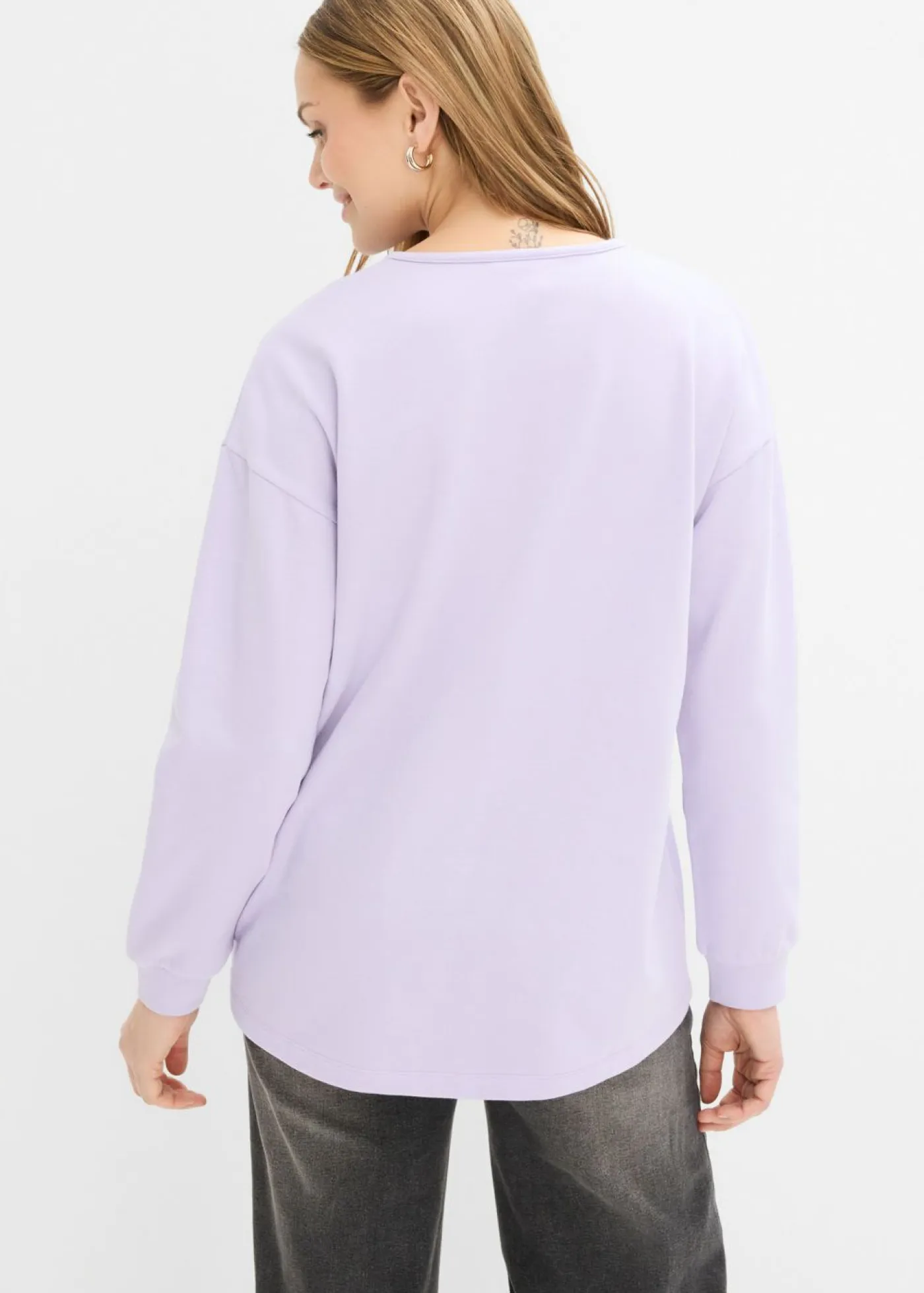 Sale Sudadera de mezcla de algodón con bajo asimétrico Mujer Ropa Cómoda
