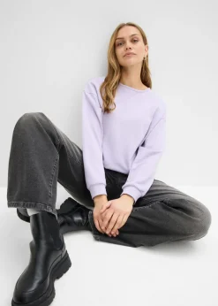 Sale Sudadera de mezcla de algodón con bajo asimétrico Mujer Ropa Cómoda