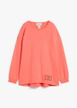 Sudadera de mezcla de algodón con bajo asimétrico Mujer Ropa Cómoda