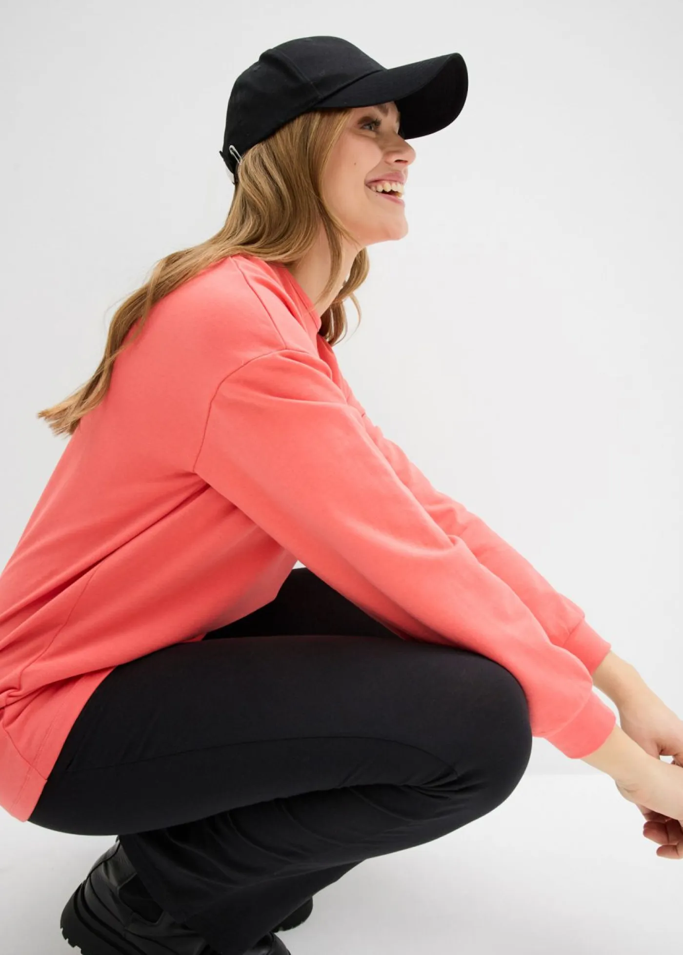 Sudadera de mezcla de algodón con bajo asimétrico Mujer Ropa Cómoda