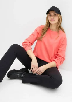 Sudadera de mezcla de algodón con bajo asimétrico Mujer Ropa Cómoda