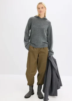 Clearance Sudadera de punto con capucha Mujer Jerséis|Ropa De Punto