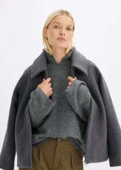 Clearance Sudadera de punto con capucha Mujer Jerséis|Ropa De Punto