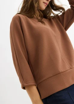 Discount Sudadera de tejido estructurado Mujer Ropa Cómoda|Novedades