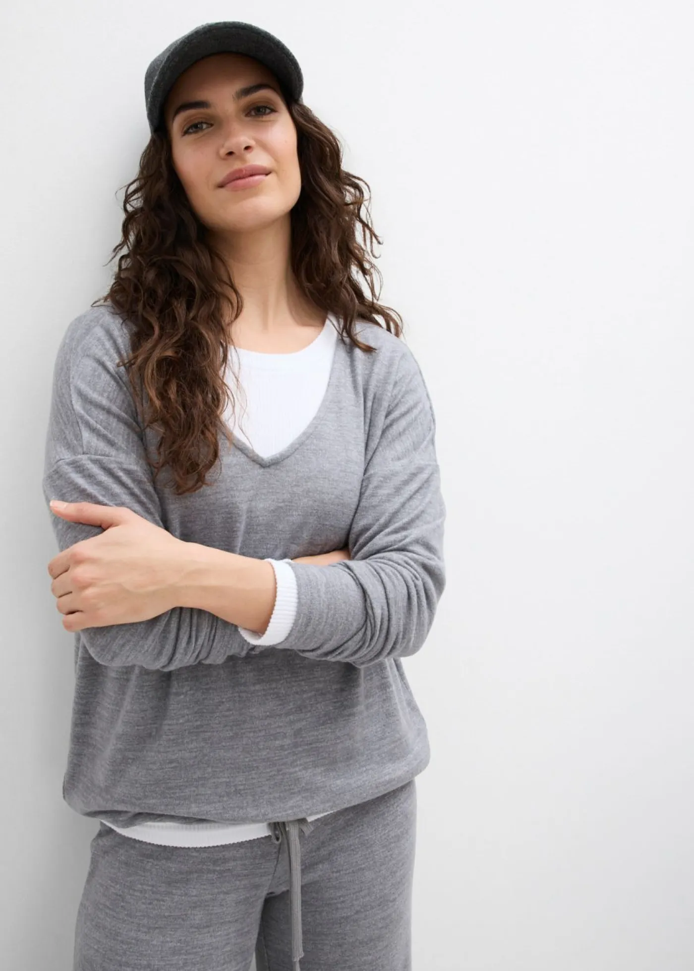 Clearance Sudadera holgada con aspecto de punto Mujer Ropa Cómoda