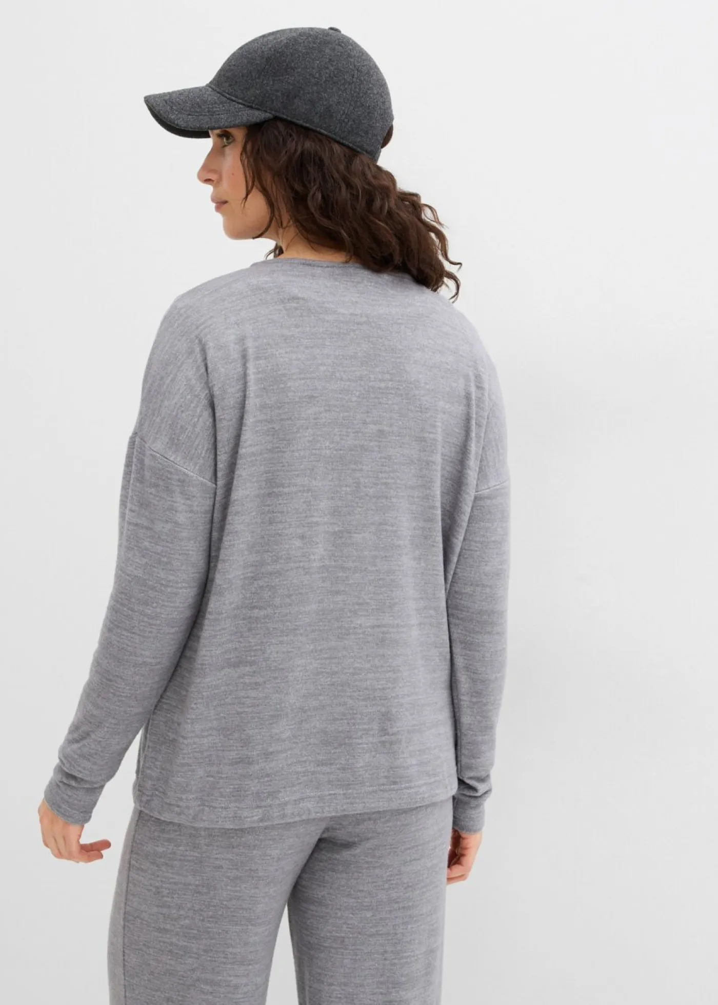 Clearance Sudadera holgada con aspecto de punto Mujer Ropa Cómoda