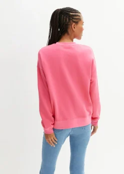 Sudadera holgada de algodón puro Mujer Básicos|Ropa Cómoda