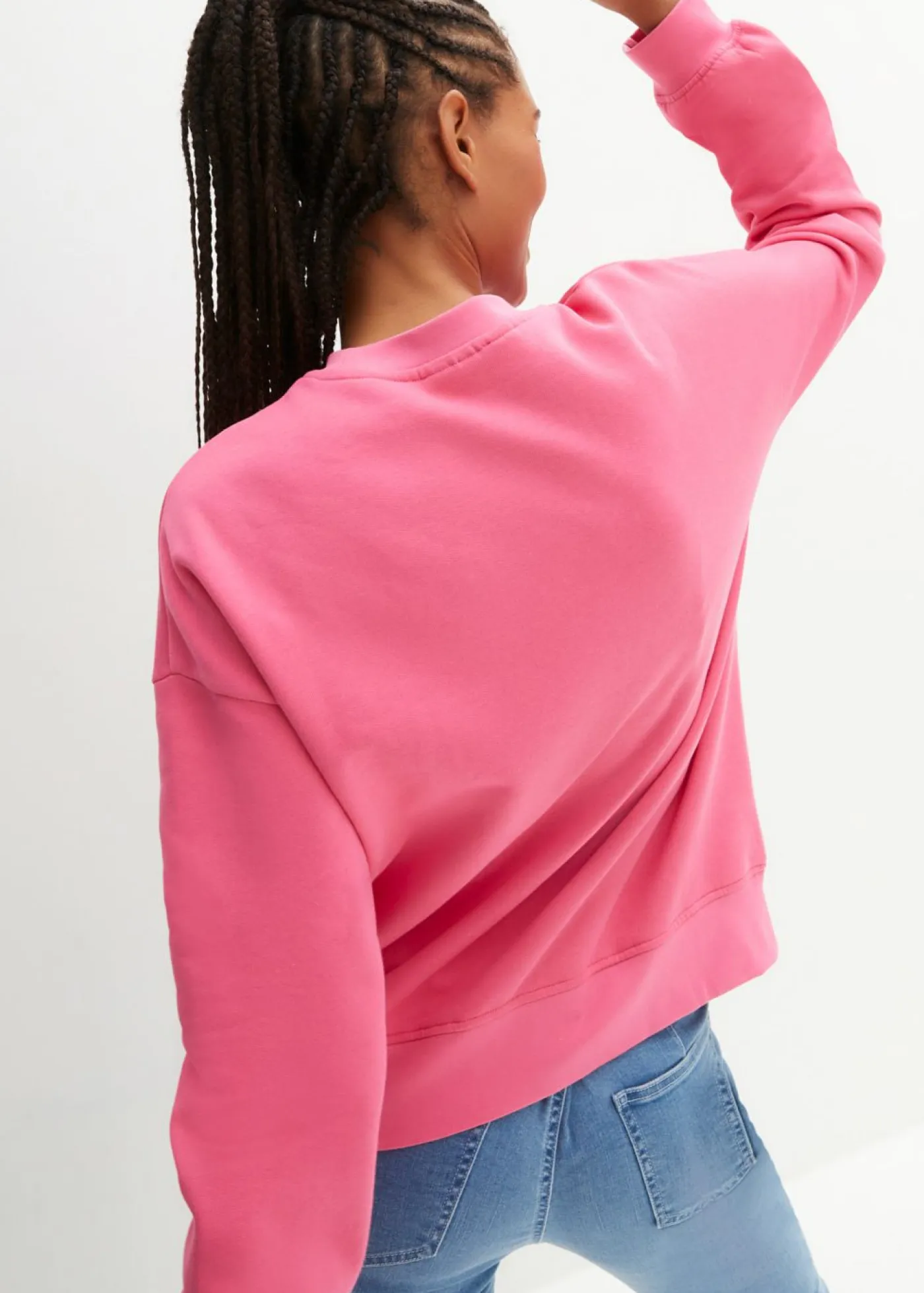 Sudadera holgada de algodón puro Mujer Básicos|Ropa Cómoda