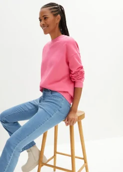 Sudadera holgada de algodón puro Mujer Básicos|Ropa Cómoda