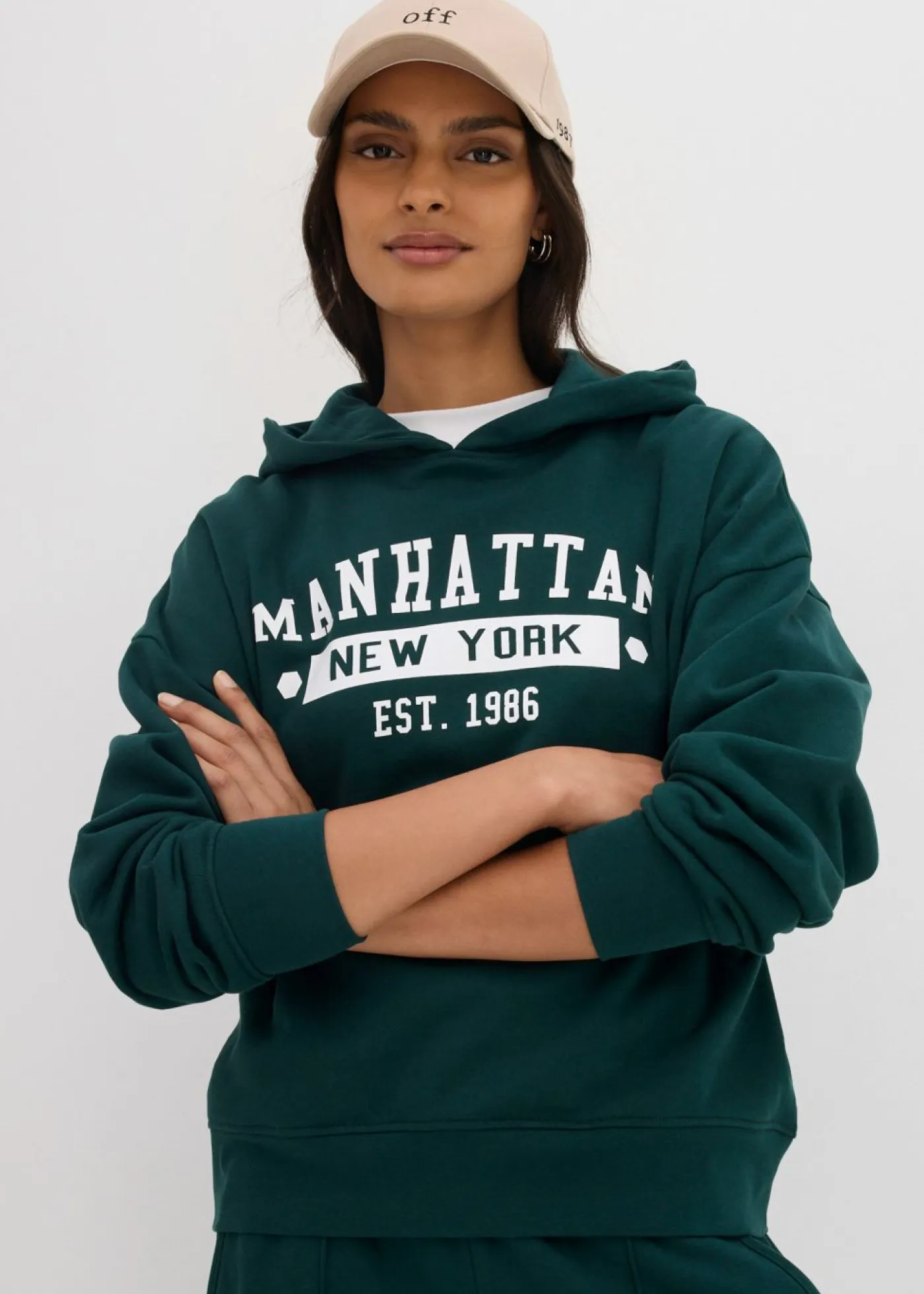 Sudadera holgada de algodón puro con capucha Mujer Ropa Cómoda
