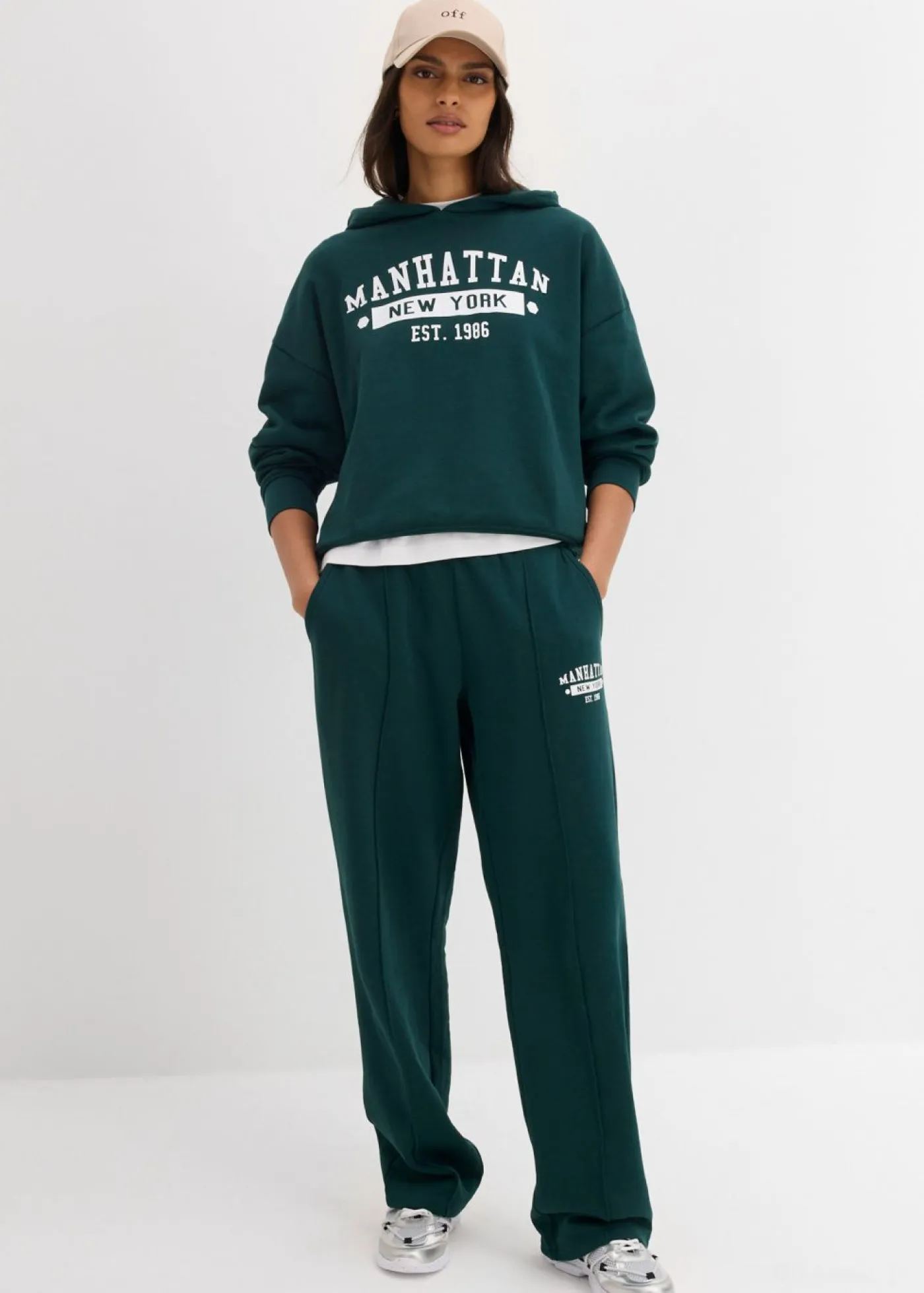 Sudadera holgada de algodón puro con capucha Mujer Ropa Cómoda