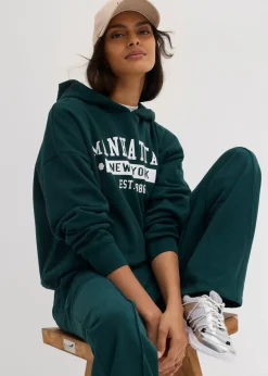Sudadera holgada de algodón puro con capucha Mujer Ropa Cómoda