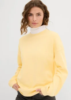 New Sudadera holgada de algodón puro Mujer Básicos|Ropa Cómoda