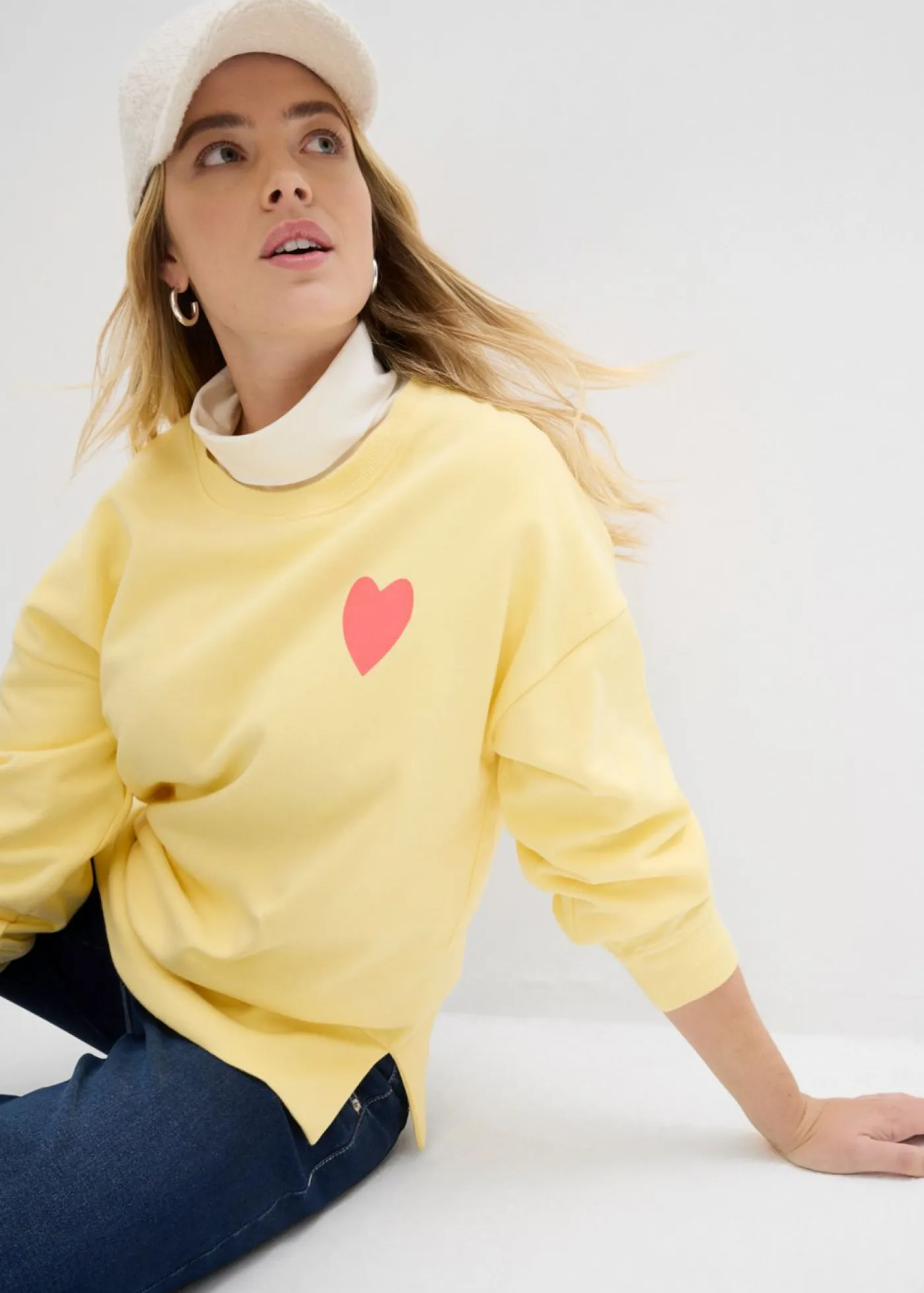 Sale Sudadera holgada de algodón orgánico Mujer Ropa Cómoda