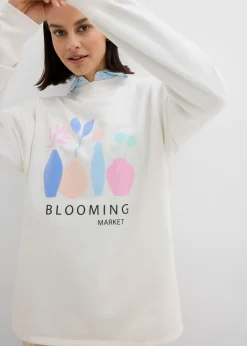 Online Sudadera holgada en mezcla de algodón Mujer Ropa Cómoda