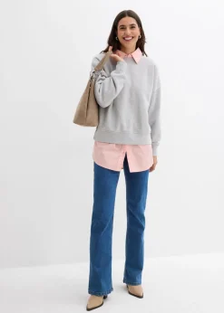 Sudadera holgada en mezcla de algodón Mujer Ropa Cómoda