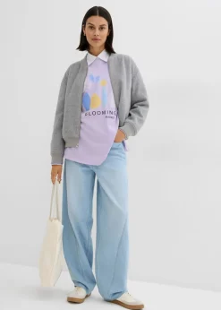 Clearance Sudadera holgada en mezcla de algodón Mujer Ropa Cómoda