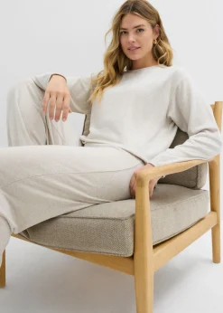 Online Sudadera larga con aspecto de punto Mujer Ropa Cómoda