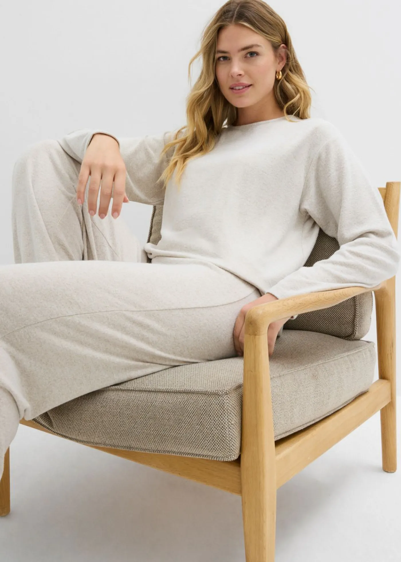 Online Sudadera larga con aspecto de punto Mujer Ropa Cómoda