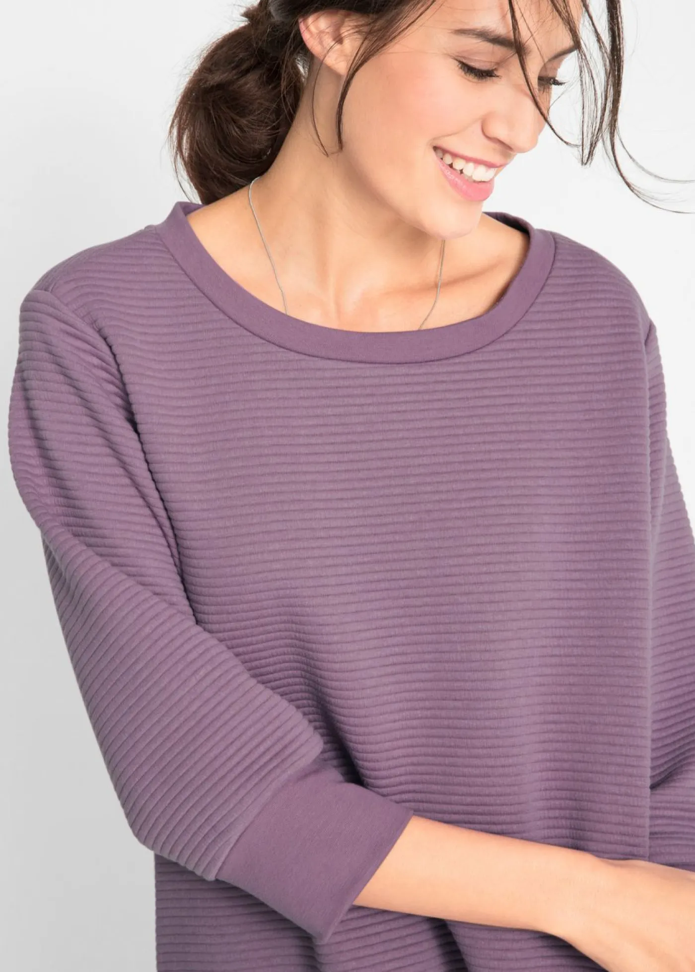 Outlet Sudadera larga con viscosa Mujer Ropa Cómoda